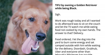 Delivery Driver Calls Cops On A Customer Because She Thought "Her Kind" Couldn’t Own A Golden Retriever