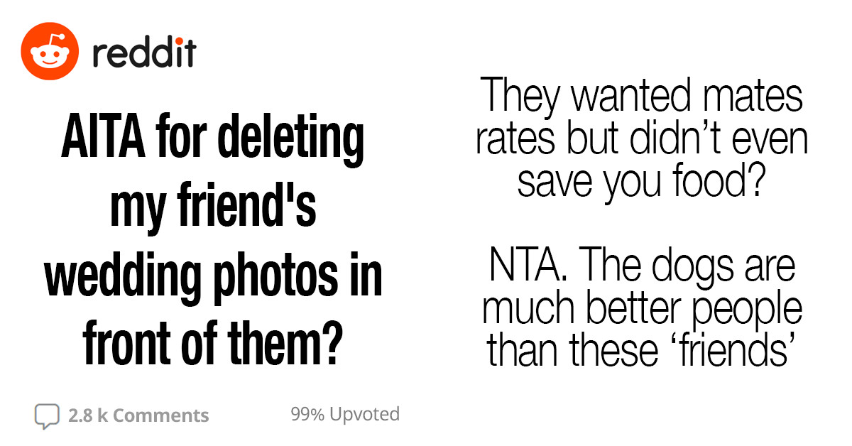 Shameless Groom Refuses To Give The Photographer Food After Working For 10 Hours At Their Wedding So She Deletes All Of Their Pictures On The Spot