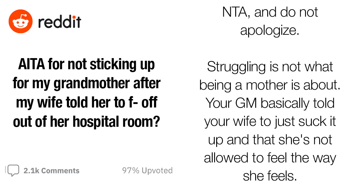 Mom Who Recently Underwent Traumatic Childbirth Screams At Her Grandmother-In-Law, Now The Husband Wonders Whether He Should've Defended Her