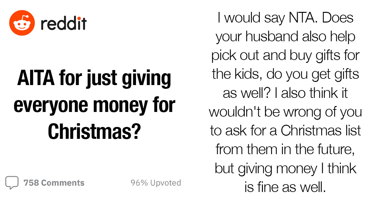 Mom Asks If She Was Wrong To Just Give Money For Everyone On Christmas