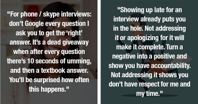 15 Hiring Managers Speak About Things That Will Make Them Not Hire You