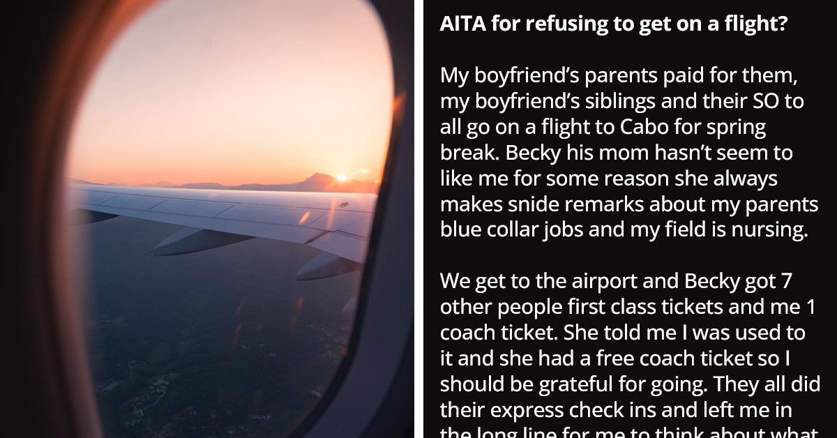 Girl Backs Out Of Vacation After Her Rich BF's Mom Humiliates And Singles Her Out, Wonders If She's The A-Hole
