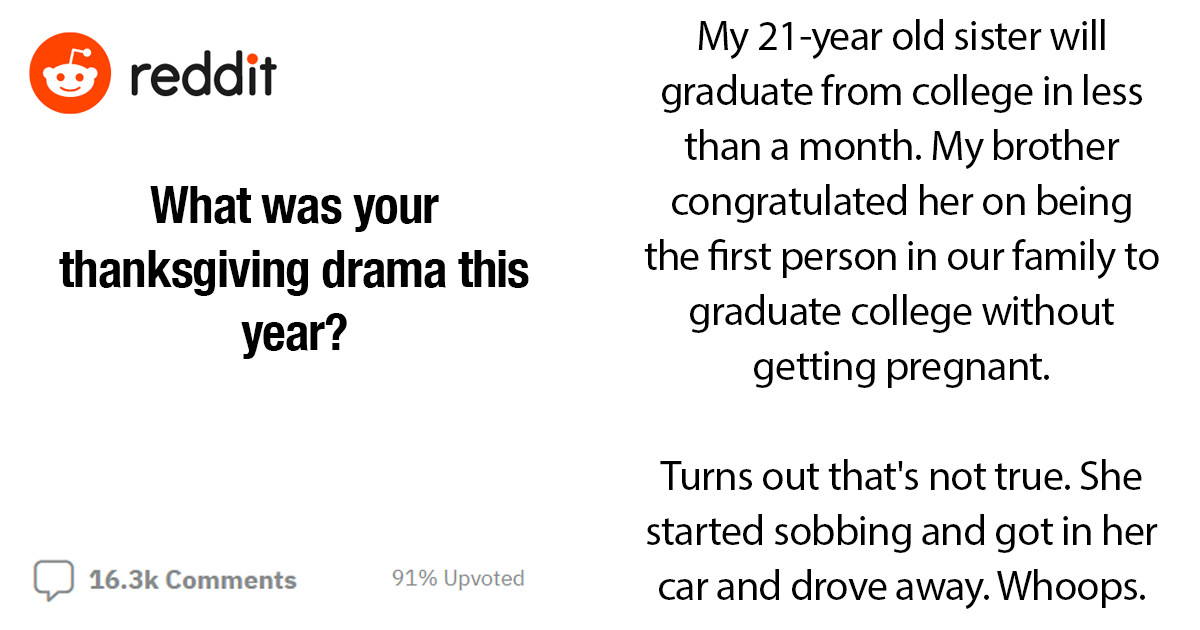 Save Room For Dessert Because Reddit Is Serving All The Messy Thanksgiving Drama This Year