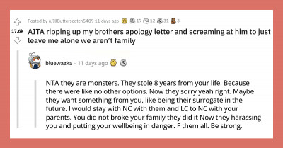 Sister Rips Up Brother's Apology Letter After Being Used as Cover for Him and His Best Friend
