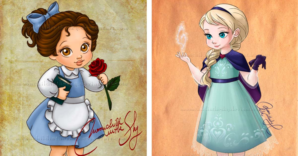 Artist Reimagines Famous Fairytale Characters As Children, And These 15 Illustrations Are Probably The Cutest Thing You Will See Today