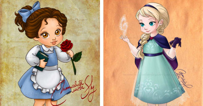 Artist Reimagines Famous Fairytale Characters As Children, And These 15 Illustrations Are Probably The Cutest Thing You Will See Today