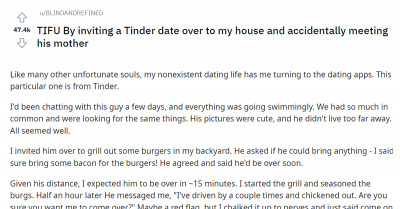 Woman Invites A Tinder Date To Her Home For BBQ, And He Brings His Mother's Ashes In A Vial So She Could "Meet" Her