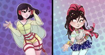Clever Artist Depicts Our Favorite Disney Characters As Ravers And It's Surprisingly Cool