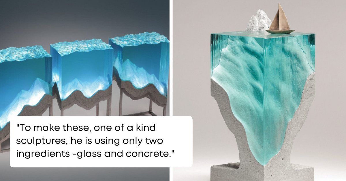 Created Only From Layered Glass These Amazing Sculptures Show Us The Beauty Of The Ocean And A Special Bond People Have With Nature