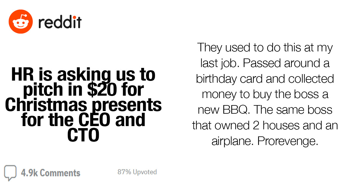 14 Employees Were Shocked After Finding Out That Paying For Their Boss' Christmas Gift Is Compulsory