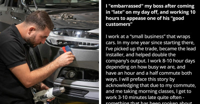 Employee Agrees to Come In on His Day Off, but Gets Criticized by His Manager for Being “Unreliable” as He Was a Couple of Minutes Late