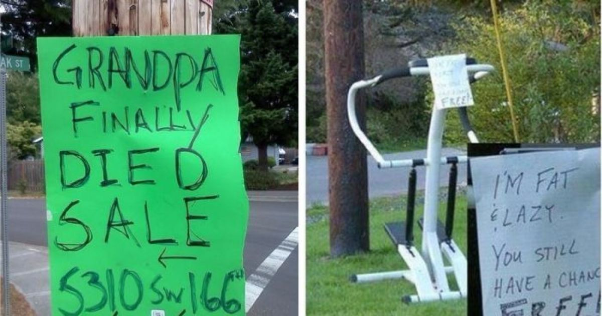 Creative Signs That Will Inspire You At Your Next Yard Sale