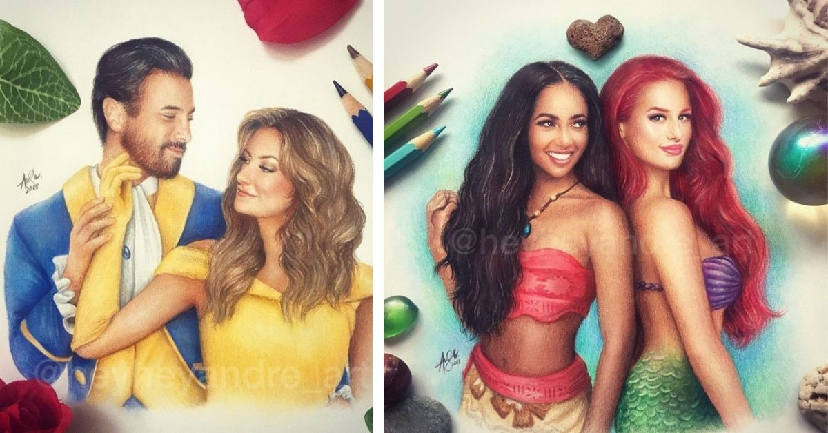 Artist Visualizes Celebrities as Disney Characters in These 17 Amazing Illustrations