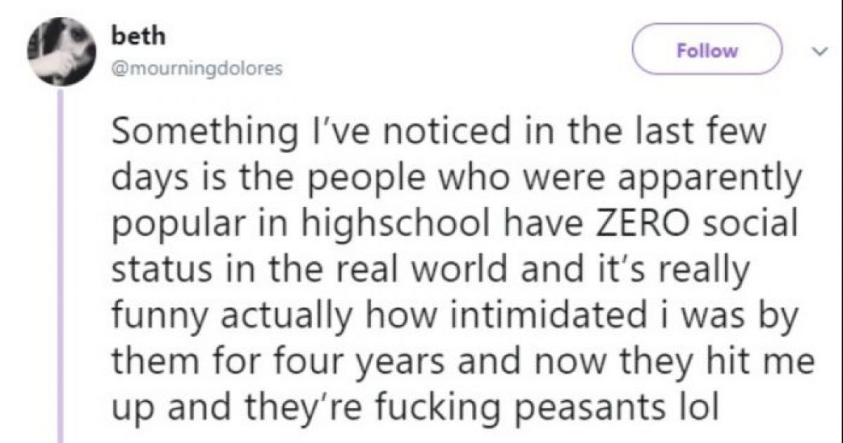 10+ People Who Posted Updates On What Happened to All The Popular Kids From High School
