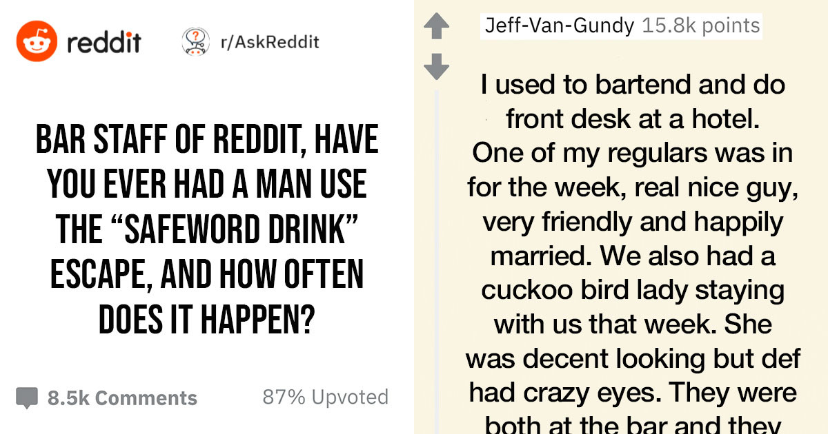 Bartenders Discuss When They've Assisted Customers Out Of Bad Scenarios