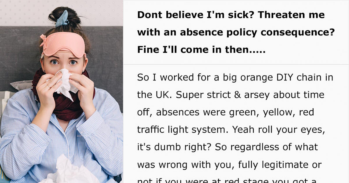 When This Woman Was Denied Sick Leave She Decided To Come To Work And Prove How Sick She Was