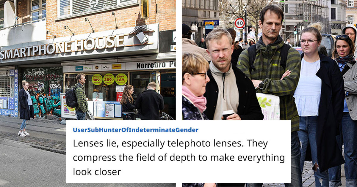 Photographers Show How Easily The Media Can Manipulate Us During Covid-19 By Taking The Same Photo From Two Different Angles