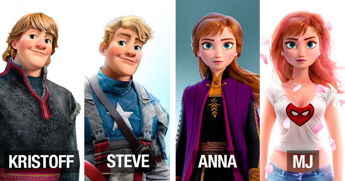 Artist Creates Awesome Series Mashing Together Marvel And Disney Characters