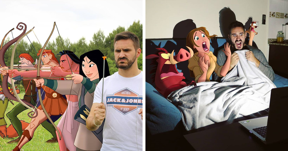 Coolest Ever Grade-School Teacher Photoshops Himself Into Classic Disney Film Scenes