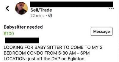 People Are Horrified At How Demanding This Ad For Babysitting Is