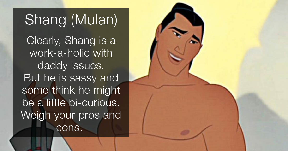 Someone Ranked The Disney Princes By Their Rebound Value And It's Surprisingly Accurate
