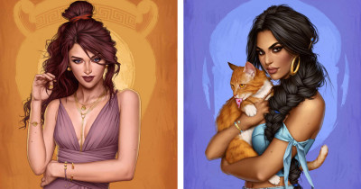 Disney Princesses in Modern Day Outfits Depicted by a Chilean Artist