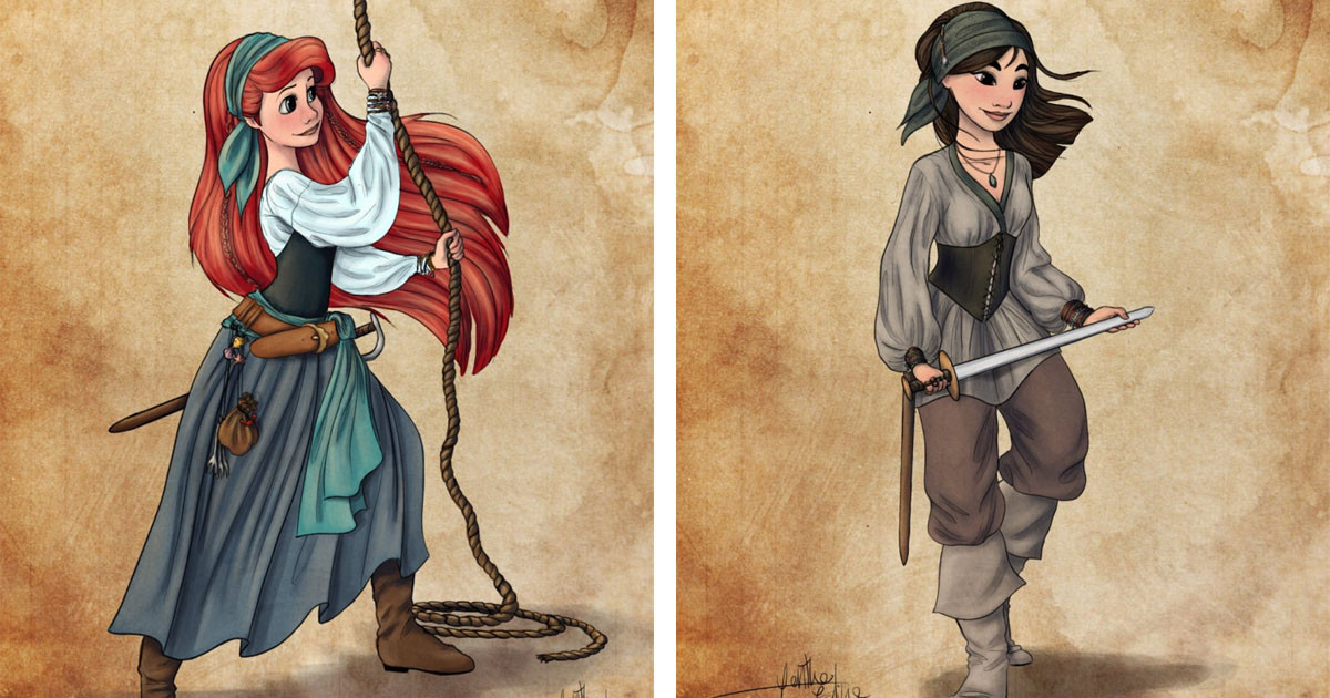 An Artist Drew Disney Princesses As Badass Pirates And We're In Love