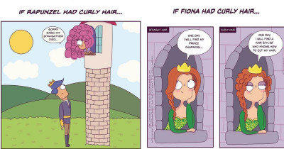 This Artist Perfectly Sums Up What It's Like To Have Curly Hair By Putting Disney Characters In Her Shoes