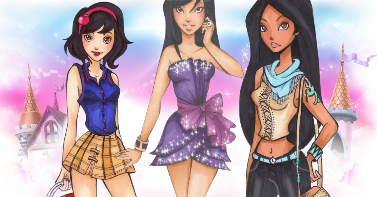 Artist Illustrates Disney Female Characters As "Disney High" Students