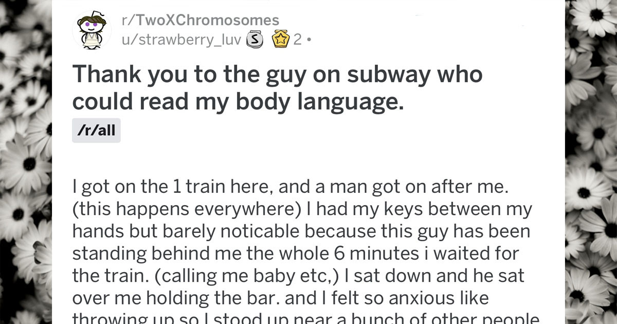 Woman Gets Harassed On A Train And A Stranger Comes To The Rescue