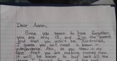 Single Mom Wrote A Note To Her 13-Year-Old Son Explaining To Him What “Being Treated As An Adult” Implies
