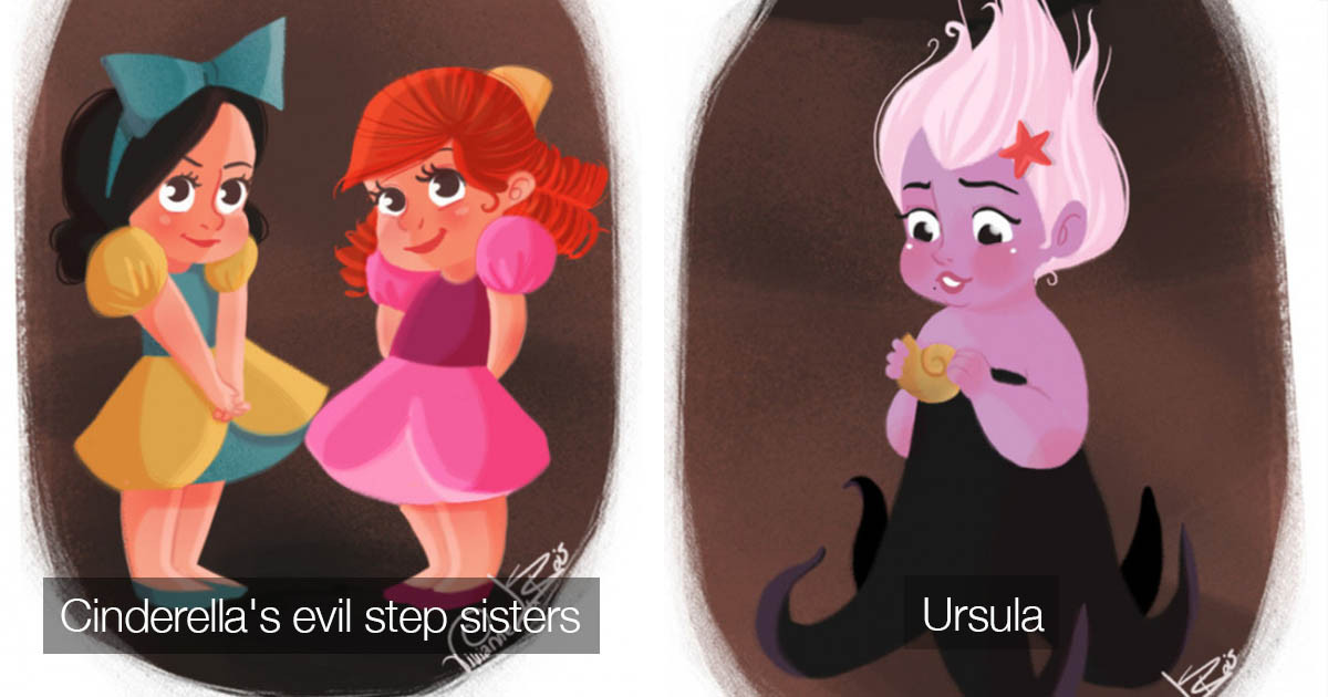 Famous Disney Villains Reimagined As Babies Give Us A New Perspective On What They Were Like Before They Turned Bad