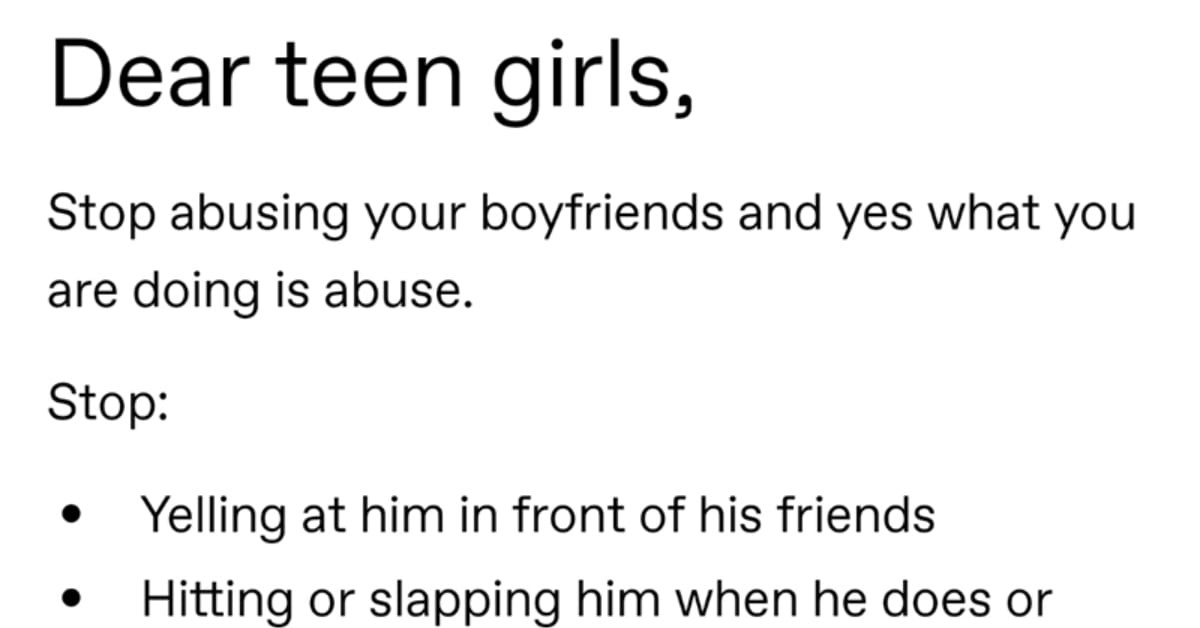 Tumblr Thread About Abusive Teenage Girlfriends Created Quite a Stir for All the Right Reasons