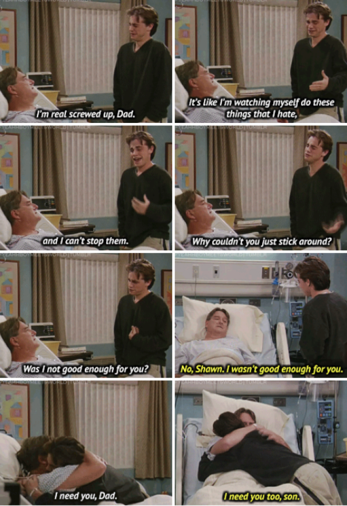 6. Boy Meets World hits the nail hard on grief and how it affects you.