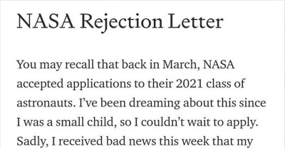 Seriously Unqualified Comedian Applies To Work For NASA And Receives A Hysterical Rejection Letter