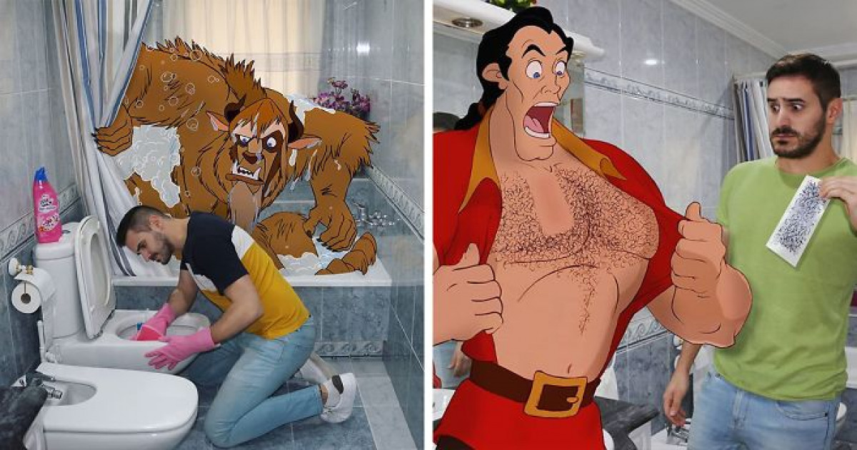 Disney Characters Are Edited Into Photos Of This Disney Fan's Everyday Life