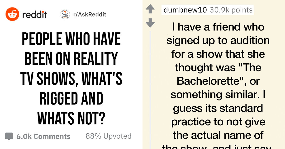 These People Who Have Been On Reality Shows Share What Is Real And What Is Staged