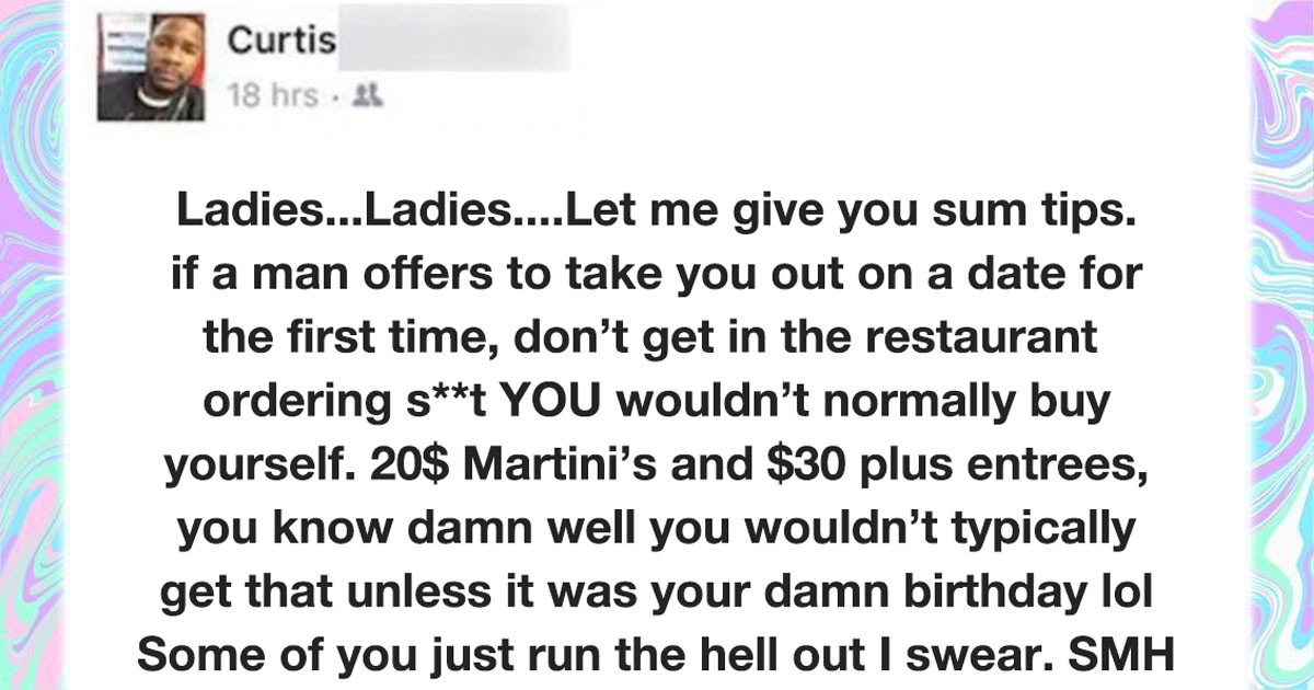 Cheap Guy Gets Put In His Place After Desperately Attempting To Shame His Date On Facebook
