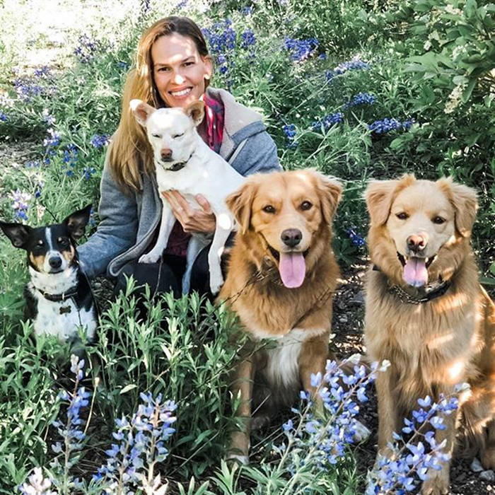 20. Hilary Swank & Lucky, Karoo, Rumi And Kai