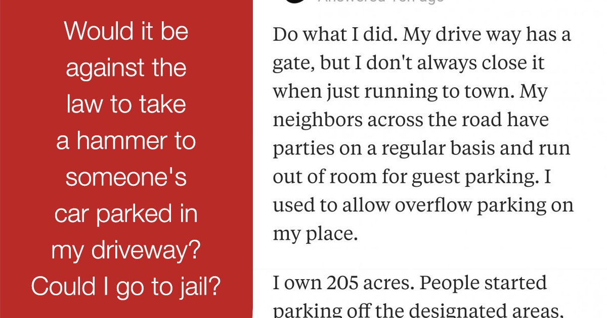 House Owner Takes Ridiculously Over-The-Top Revenge On People Parking On His Land