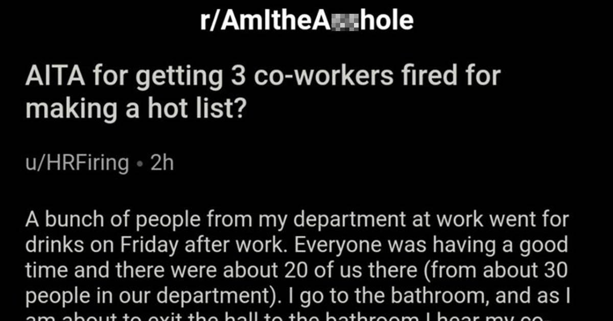 Woman Questions If She's In The Wrong After Reporting 3 Guys At Work For Their Sexist Comments