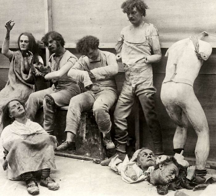 13. "Melted Wax Figures Rescued From The 1925 Fire At Madam Tussaud's London Museum"