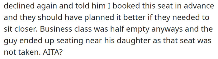 But the OP just politely refused again: