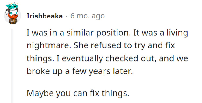 Nightmare plot: He tried to fix things, she chose the breakup sequel. Hoping for a happier twist in his story!