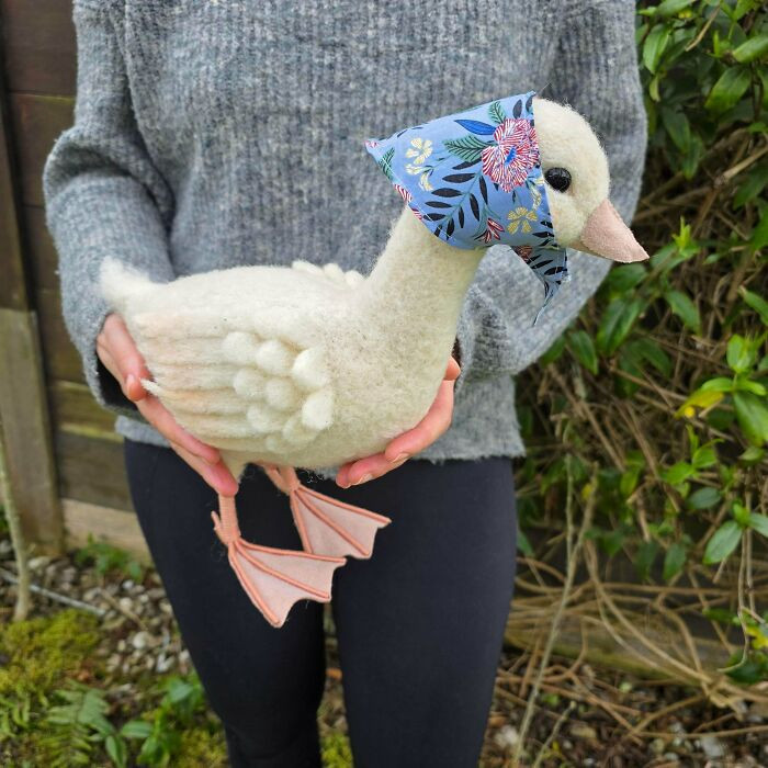 "Finished This Needle Felted Goose Today"