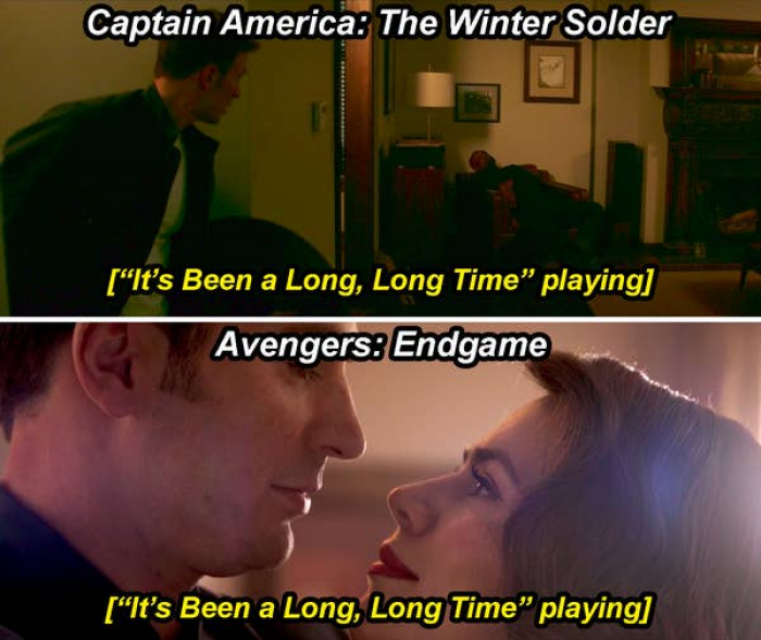 27. The song that was playing in 'Captain America: The Winter Soldier' when Fury broke into Steve's apartment was the same song Steve and Peggy danced to in 'Avengers: Endgame'