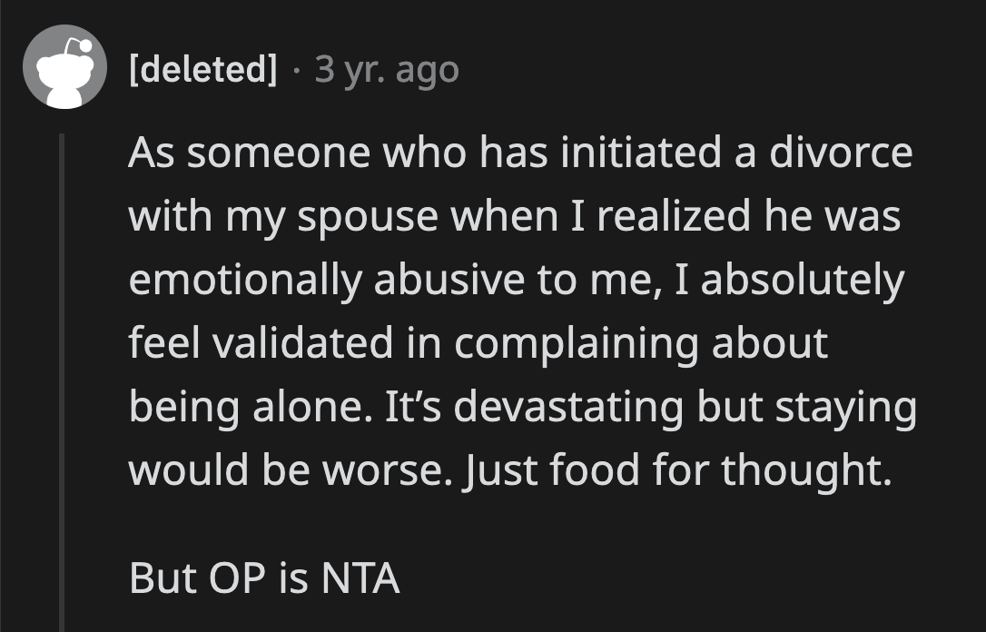 Did her neighbor make a remark because there was more darkness in her marriage than we were told?