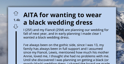 Wedding Plans Spiral Into A Heated Family Debate After Bride Picks Non-Traditional Dress For Her Big Day
