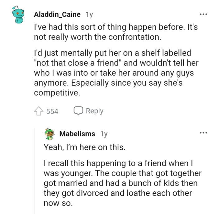 Let's head into the comments section and find what other Redditors have to advise the OP