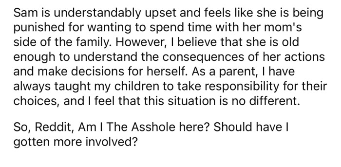 OP wants his daughter to face the consequences of her actions but is unsure whether that's the right approach.